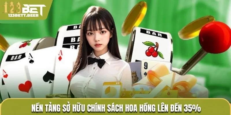 Chính sách hoa hồng đại lý 123Bet  lên đến 35%